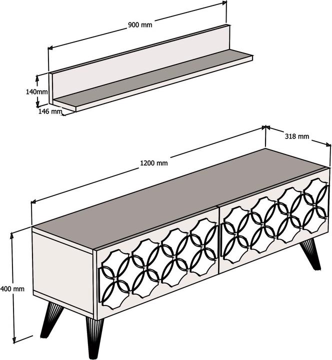 Actual product image Hanah Home Jemma (120 x 32 x 40 cm)