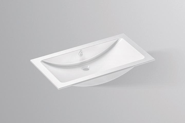 Produktbild Alape Einbaubecken EB.R800, rechteckig B: 800mm H: 121mm T: 450mm, 2203200000,weiss (450 mm, 800 mm)