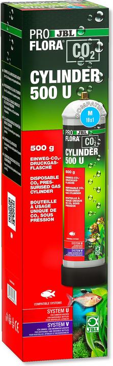 Produktbild JBL Aquaristik und Terraristik ProFlora CO2 Cylinder 500 U CO2-Einweg-Vorratsflasche (Aquarium Dünger)