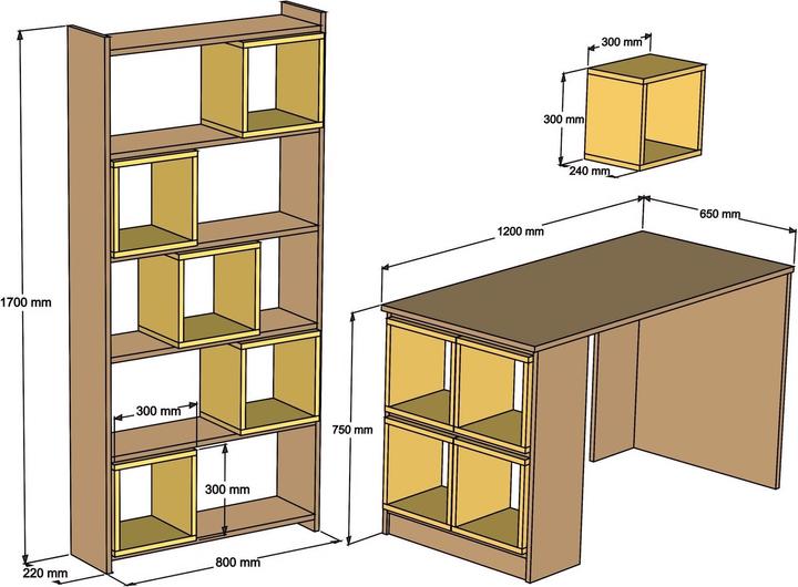 Immagine prodotto Hanah Home Enrique (120 x 65 x 75 cm, 80 x 22 x 170 cm)