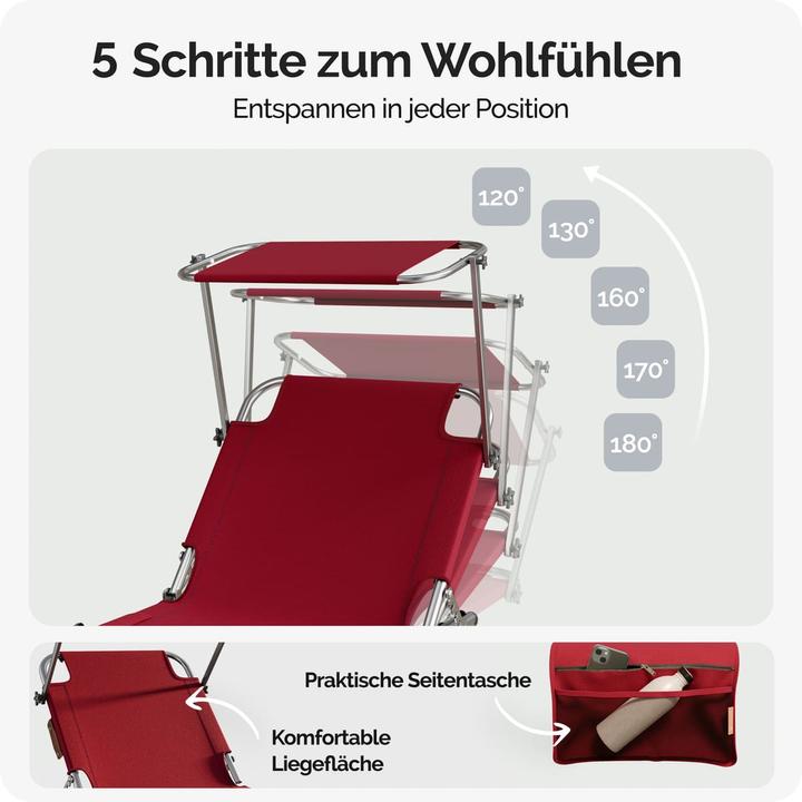 Produktbild Casaria Sonnenliege (190 cm)