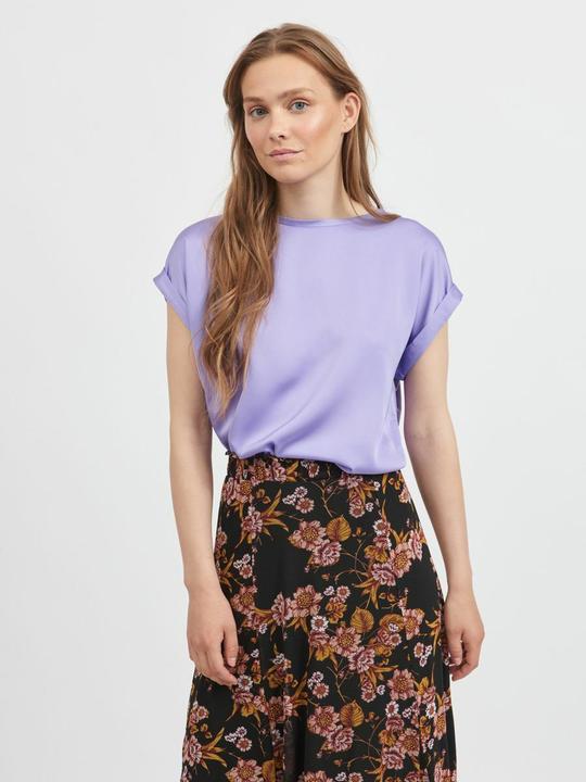 Actual product image Vila Round neckline top with short sleeves (34)