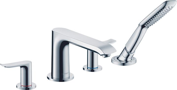 Actual product image hansgrohe HG METRIS ready-mounted set for 4-hole bath rim mixer chrome