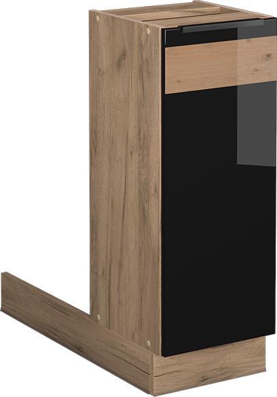 Goldkraft Eiche, Schwarz Hochglanz