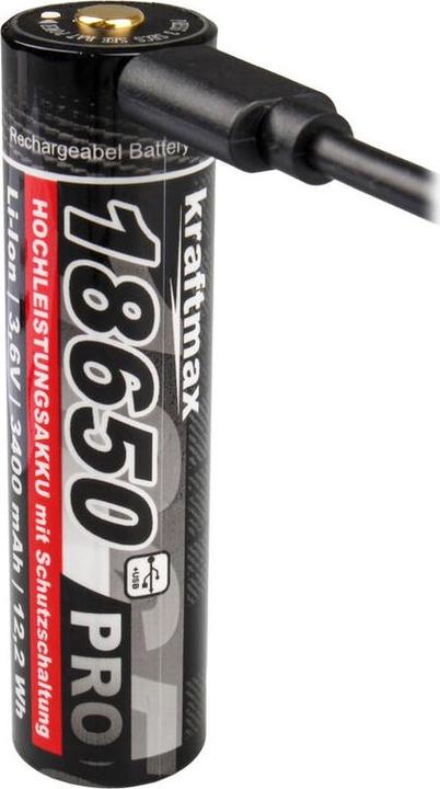 Produktbild Kraftmax Pro Li-Ion 18650 (1 Stk., 18650, 3400 mAh)