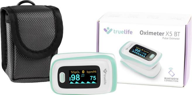 Produktbild Truelife Pulsoksymetr oksimetras X5 BT – Pulsoksymetr su Bluetooth