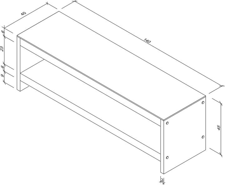 Immagine prodotto Skye Decor Ezra (140 x 45 x 40 cm)