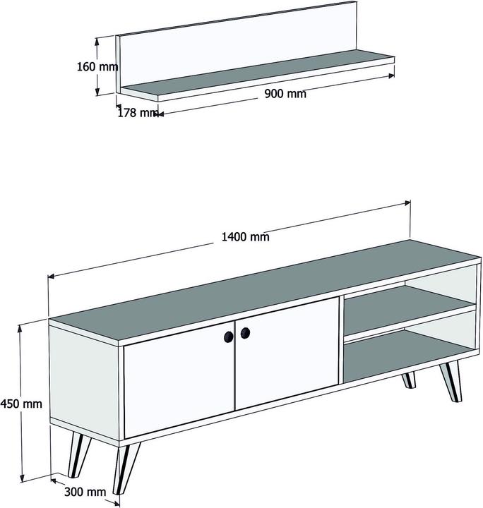 Image du produit Hanah Home Crystal (90 x 16 x 17.8 cm)