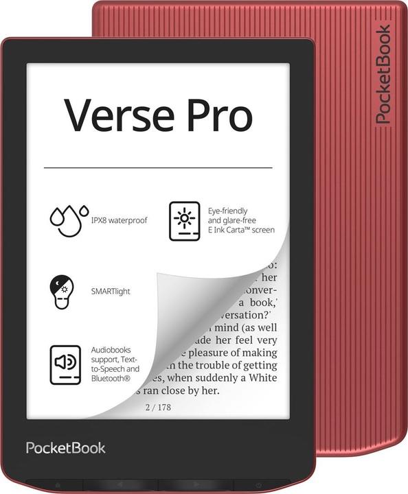 Productafbeelding PocketBook Vers Pro (6", 16 GB, Rood, Black)