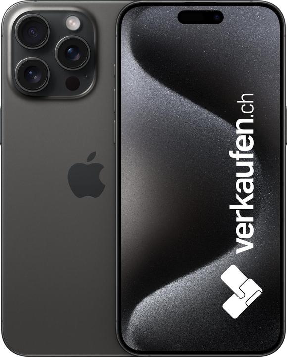 Image du produit verkaufen.ch iPhone 15 Pro Max (256 Go, Titane noir, 6.70", 48 Mpx, SIM + eSIM, B / Très bon)