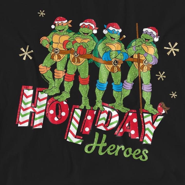 Produktbild Teenage Mutant NT Holiday Heroes TShirt weihnachtliches Design (L)