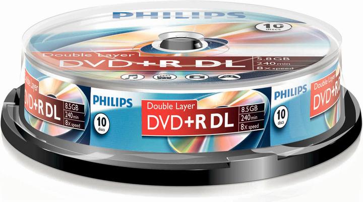 Produktbild Philips 1x10 DVD+R 8,5GB DL 8x SP (10 x)