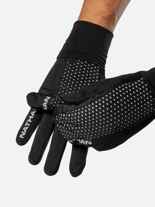 Actual product image Nathan Hyper Night Reflective Convertible Mitt Glove running gloves (M)
