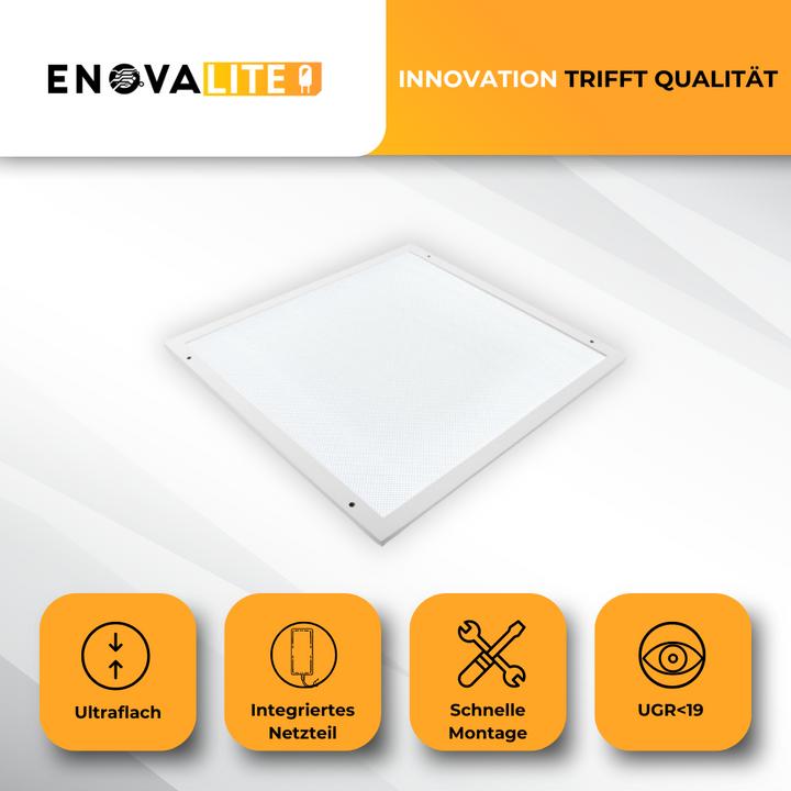 Image du produit Enova ELED 600400 - Panneau LED en saillie, UGR<19, 60x60 cm, 30 W, 3300 lm, 4000 K (3300 lm)