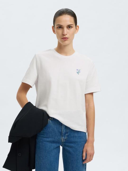 Produktbild Selected Femme Besticktes T-Shirt mit Rundhalsausschnitt (M)