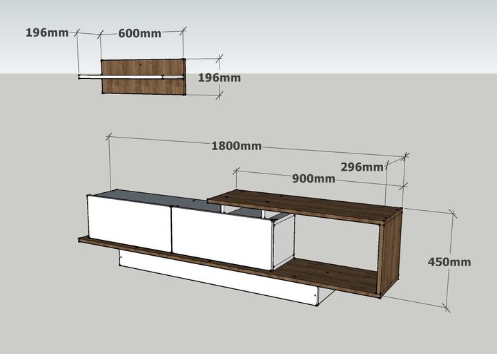 Image du produit Kalune Design Aziel (180 x 29.6 x 45 cm)