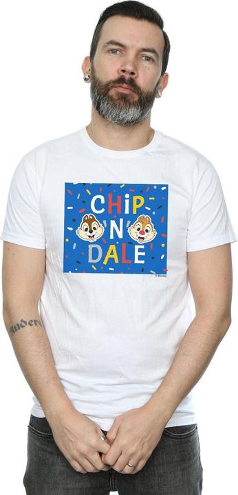 Actual product image Disney Mens Chip N Dale Blue Frame T-Shirt (L)