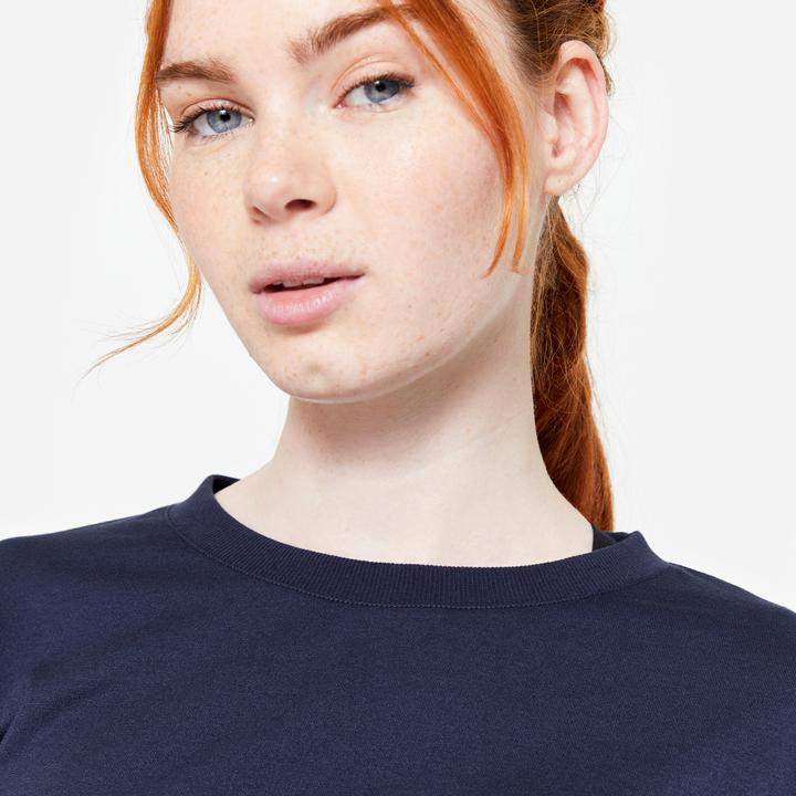 Produktbild Domyos T-Shirt Damen Crop Top - dunkelblau (S)