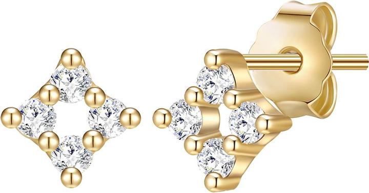 Immagine prodotto Glanzstücke München Donna Ouadrat Argento Cubico Zirconia Oro Giallo - 31354 (Argento)