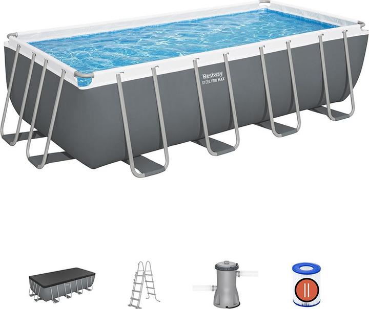 Immagine prodotto Bestway Set piscina fuori terra Steel Pr o MAX 4,88 m x 2,44 m x 1,22 m (488 x 244 x 122 cm)