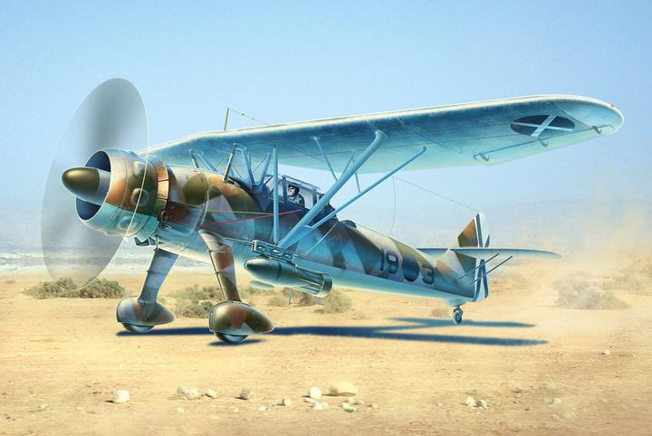 Actual product image ICM Hs 126A-1 with bomb rack Condor Legion Reconnaissance Plane