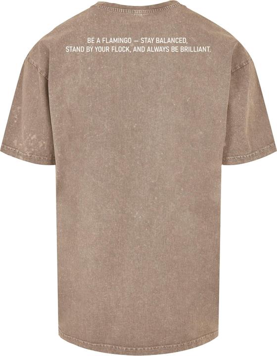Produktbild Merchcode Flamingo Acid Washed Heavy Oversized Tee - 116899 (XL)