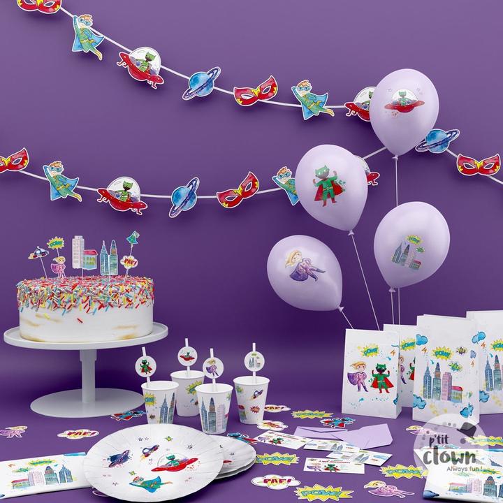 Actual product image P'tit Clown Superhelden Einladungen (8 pcs.)