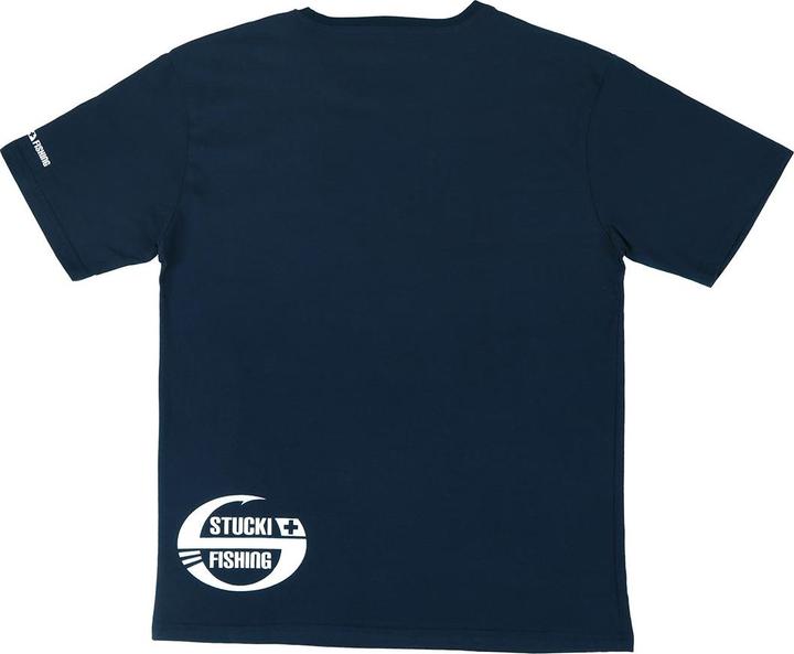 Produktbild Stucki Fishing Because Fanatics T-Shirt Blau (M)