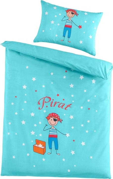 Produktbild HTI-Living Baby Baumwoll-Bettwäsche 40x60 100x135 Pirat