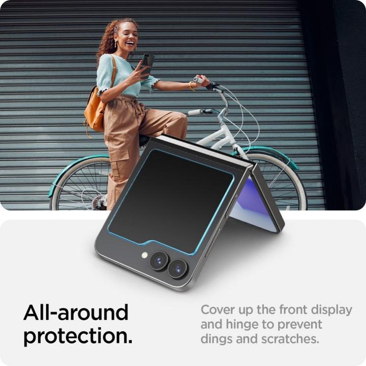 Image du produit Spigen EZ Fit Protecteur d'écran en verre trempé Clear Samsung Galaxy Z Flip 6 2-Pack (2 pièce(s), Samsung Galaxy Z Flip6)