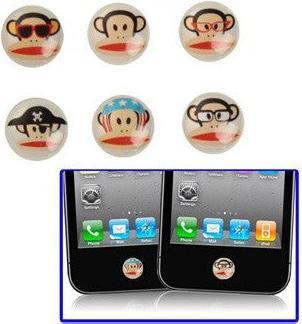 Image du produit Hermex Monkey Home Button Décoration strass pierres autocollantes