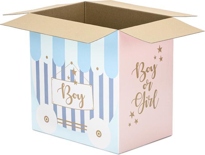 Produktbild Partydeco Balloons box - Boy or Girl, 60x40x60cm (1 pkt / 5 pc.)