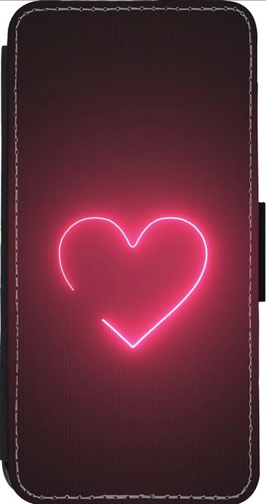 Image du produit PhoneLook Coque Wallet noir Valentine 2023 single neon heart (Apple iPhone 14 Pro Max)
