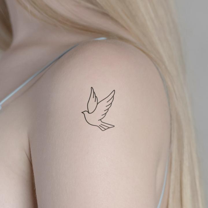 Produktbild minink Temporäres Tattoo – Weisse Taube