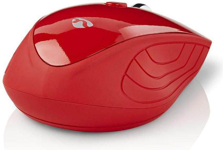 Produktbild Nedis Mouse Drahtlos 800/1200 / 1600 DPI Einstellbar DPI Anzahl Knöpfe: 3 Beidhändig Red (Kabellos)