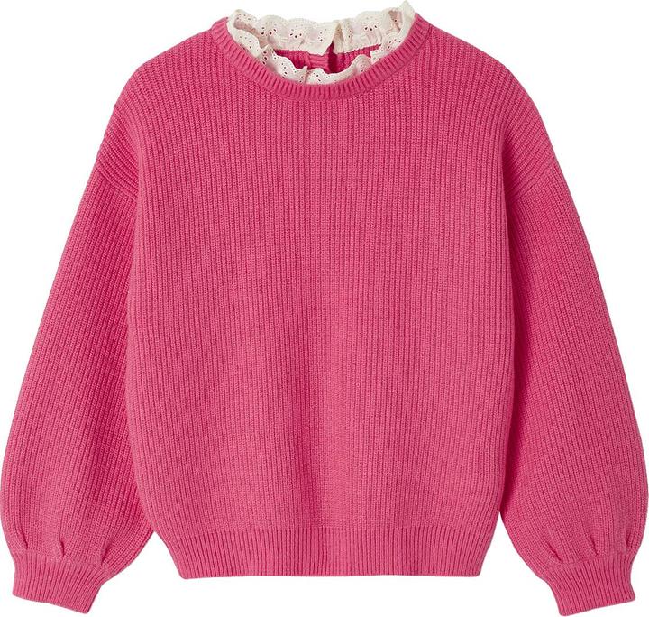 Produktbild Vertbaudet Mädchen Pullover mit Volantkragen, Capsule Collection MAMA, TOCHTER & BABY Oeko-Tex (140)