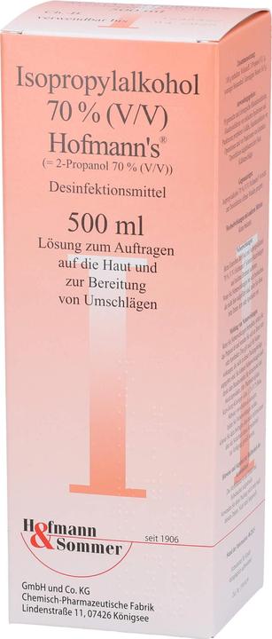 Actual product image Isopropyl alcohol 70% 's, 500 ml solution (500 ml)