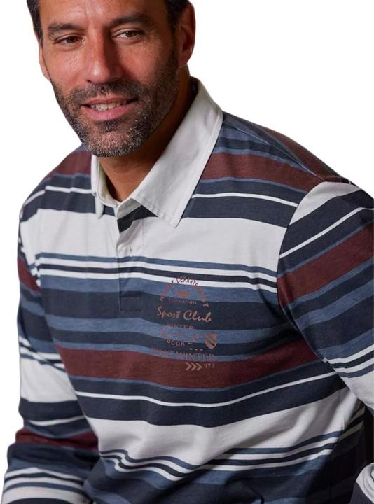 Actual product image Atlas For Men Mens Contrast Long-Sleeved Polo Shirt (M)
