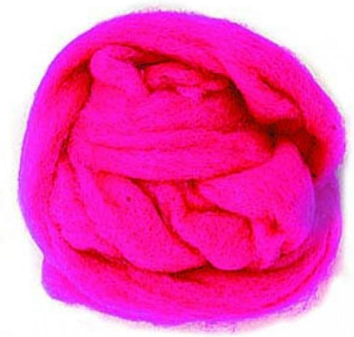 Image du produit Glorex Laine de mouton 50g rose vif 100% naturelle