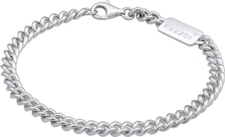 Actual product image Kuzzoi Bracelet Men Round Armour Solid 925 Silver (23 cm, 925 sterling silver)
