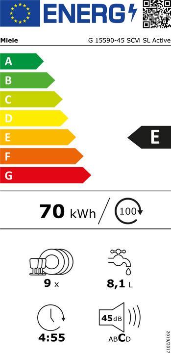 Energie-Label Miele G 15590-45 SCVi SL Active