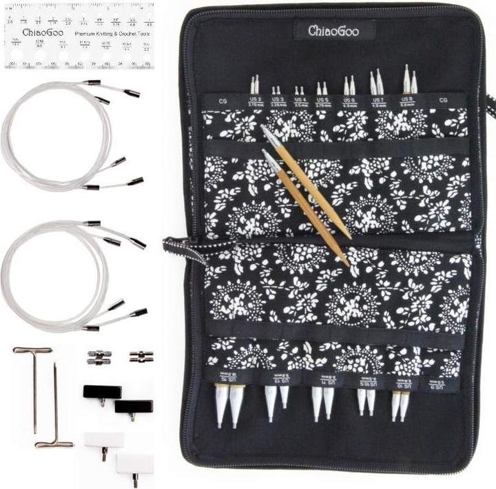 Actual product image ChiaoGoo Needle set interchangeable needle points TWIST RED LACE