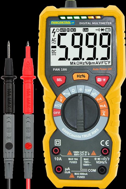 Immagine prodotto Pancontrol PAN 186 - Multimetro digitale IP67 (CAT IV 600V, CAT III 1000V)