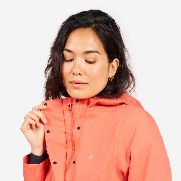 Produktbild Tribord Women’s long waterproof raincoat - Sailing 500 brick (XS)
