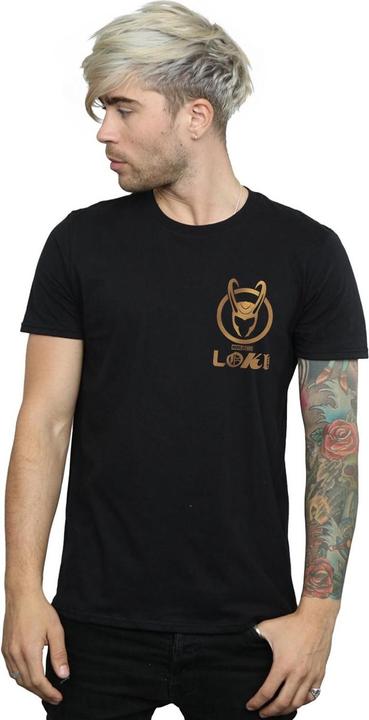 Immagine prodotto Loki Horn Logo Faux Pocket Maglietta Uomo (4XL)