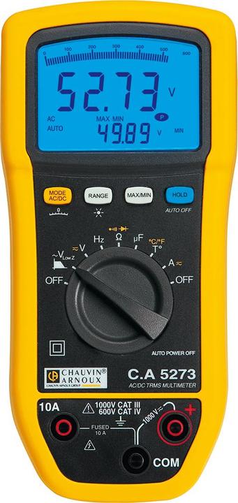 Actual product image Chauvin Arnoux Hand-held multimeter digital C.A 52 (CAT III 1000V, CAT IV 600V)