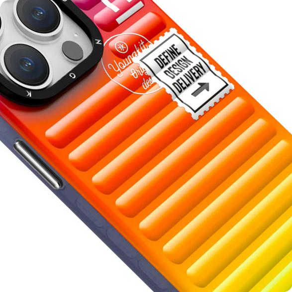 Image du produit Youngkit Coque Color-Gradient Luggage-Inspired Case /orange (Apple iPhone 15 Pro)