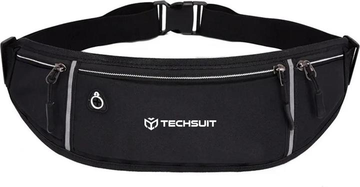 Techsuit - Waist Bag (CWB3) - with Belt for Recreational Activity, Fitness - Black