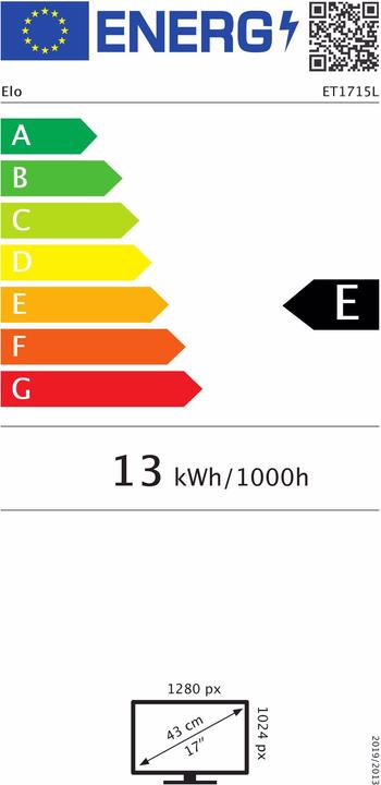 Energie-Label ēlo 1715L (1280 x 1024 Pixel, 17")