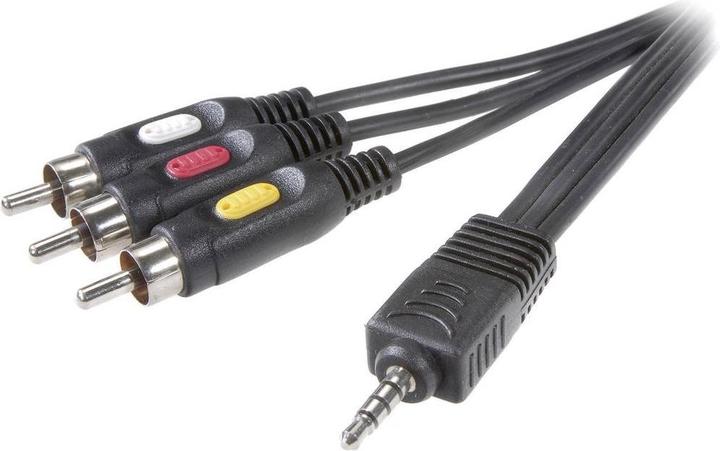 Actual product image SpeaKa Professional Speaka AV adapter cable 3.5 mm jack 3x cinch (2 m, Cinch, 2.5mm)